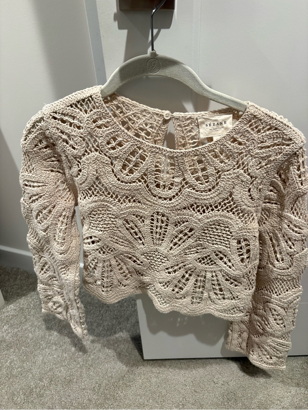 Sezane Olie Blouse Ecru - Size S - Picture 2 of 4